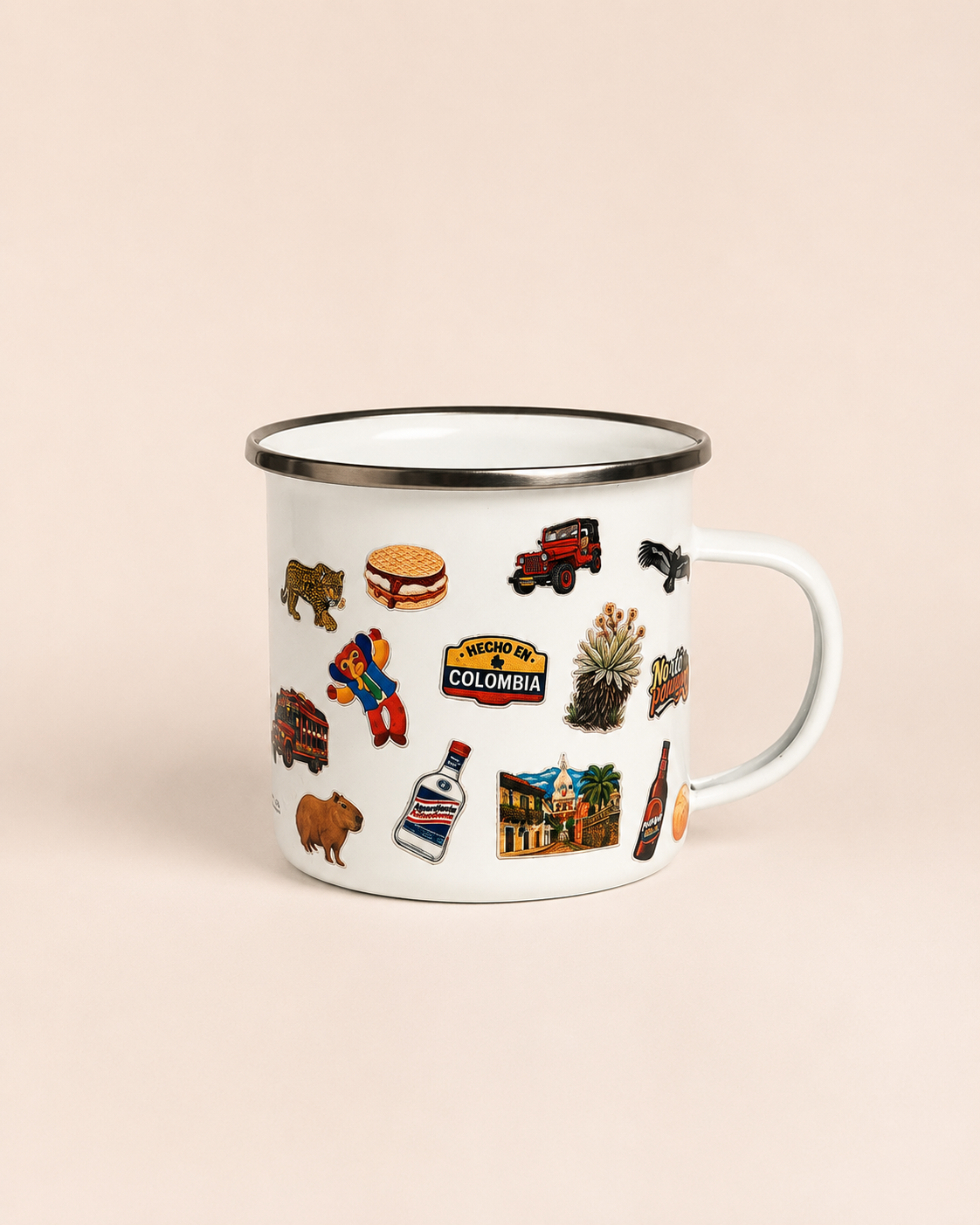 Mug Colombia en Peltre — Tu Café, Edición Peltre