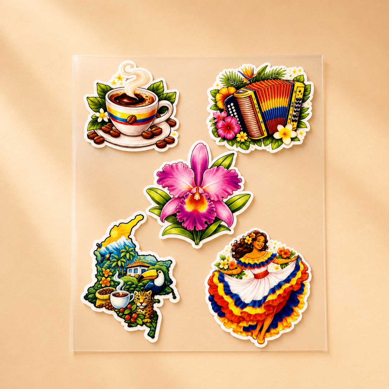STICKERS COLOMBIA TIERRA QUERIDA